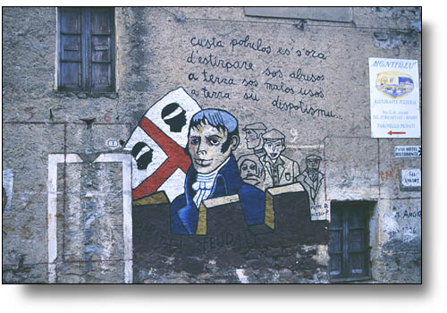 Sardiniako independentistek egindako murala (Arg: Mattia-melis)