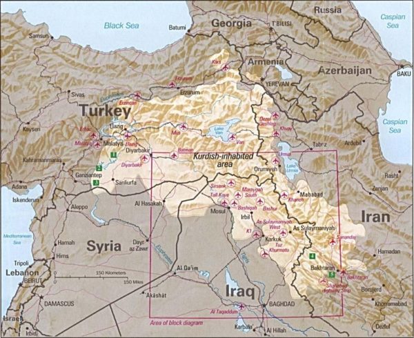 Kurdistan, bost estatutan zatituta (Arg: Wikipedia)