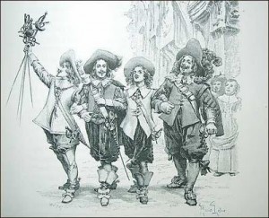 The Three Musketeers and d'Artagnan