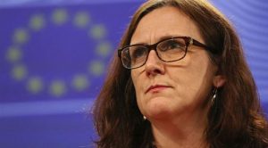 Cecilia Malström, Europako Batzordeko Merkataritza komisarioa (Arg.: EFE).