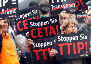 CETA eta TTIPen aurkako mobilizazioa (Arg.: Wolfgang Kumm).